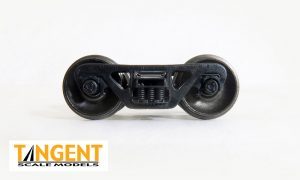 100-Ton Barber S-2 Trucks with Rotating Brenco-3 Bearings and Blackened Normal Tread All-Metal Precision Wheelsets (1 Pair), 36 inch, normal tread (0.110") - 406 : HO