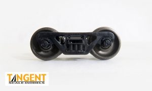 100-Ton Barber S-2 Trucks with Rotating Brenco-3 Bearings and Blackened Semi-Scale Tread (0.088") All-Metal Precision Wheelsets - 407 : HO