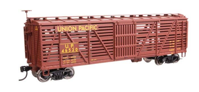 40' Wood Stock Car - Ready to Run -- Union Pacific(R) #46520- 41471 : HO