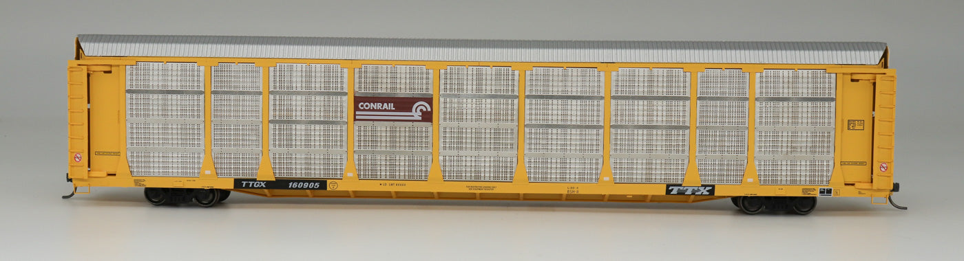 Bi-Level Auto Rack - Conrail - Yellow - TTGX Flat Car - 452112 : HO