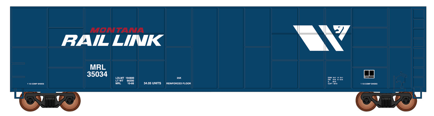 Gunderson-FMC Exterior-Post Wood Chip Gondola - Montana Rail Link (Flying W) - 4523005 : HO