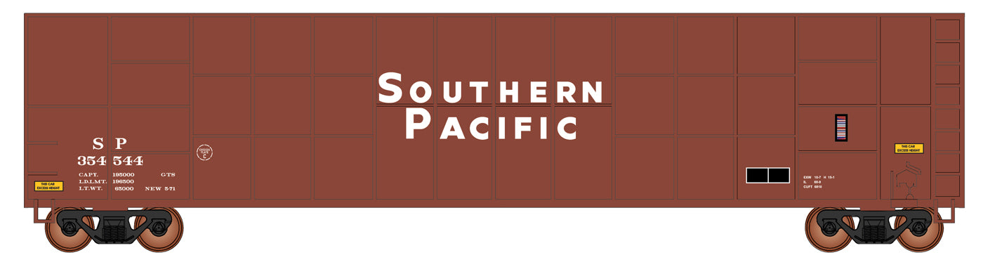Gunderson-FMC 65' Exterior-Post Rotary Wood Chip Gondola Southern Pacific SP - 4524003 : HO