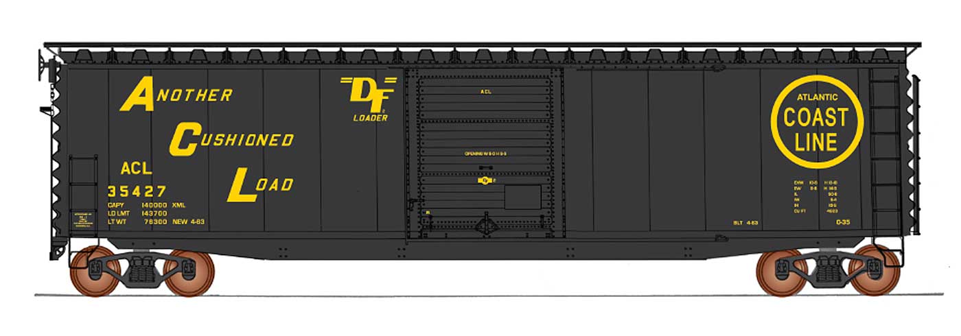 50' PS-1 Single Door Boxcar w/Cushion Underframe Atlantic Coast Line - 45950 : HO