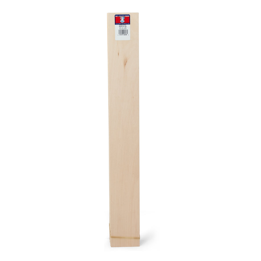 1/4 Inch X 3 Inch X 24 Inch Basswood Sheet - 4306