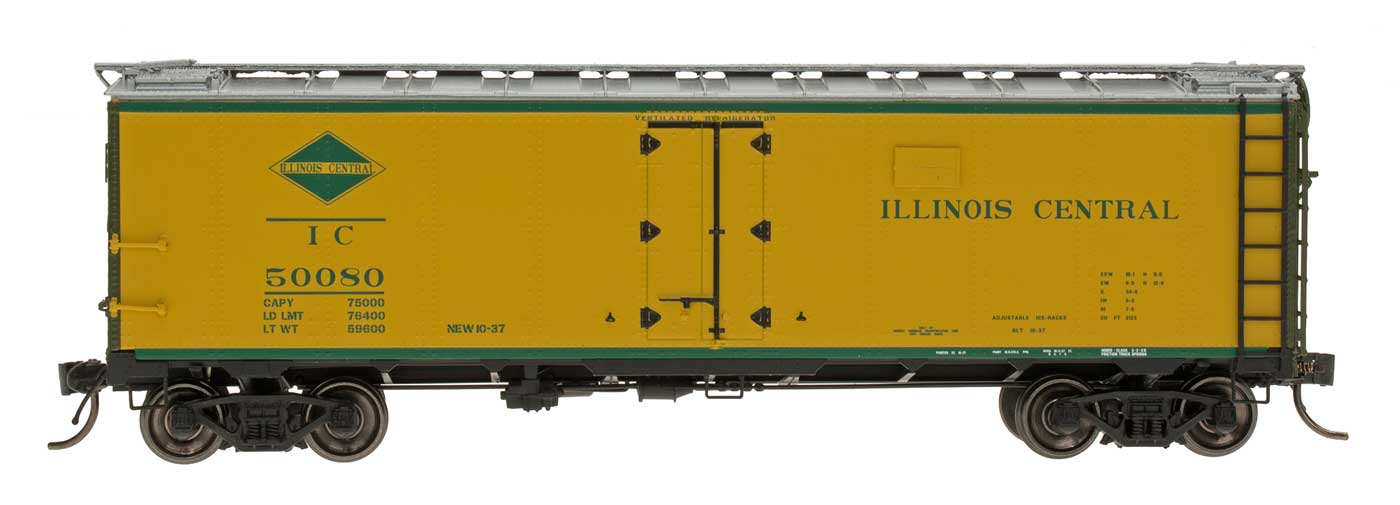 40' Reefer, R-40-10 Refrigerator Car Illinois Central - 46707 : HO