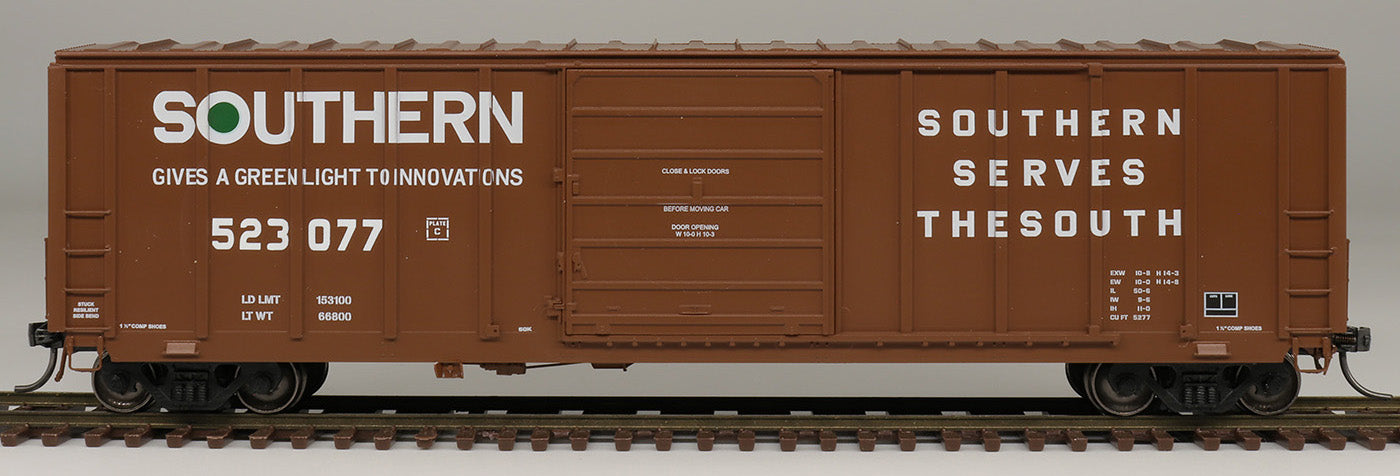 50' PS 5277 Cubic FT Exterior Post Boxcar Southern SOU - 47524 : HO