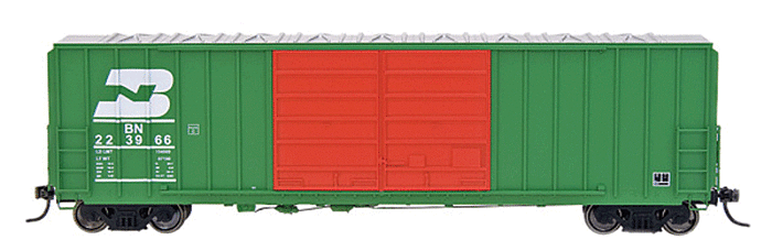 50' 5283 Cubic FT Double Door Boxcar Burlington Northern - 48314 : HO
