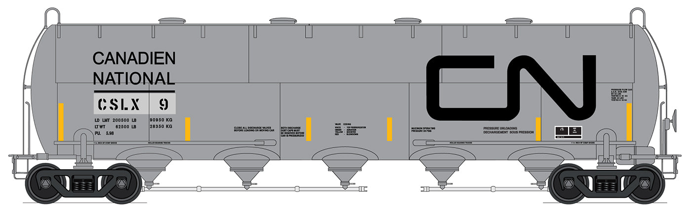 Procor Pressure Flow Hopper, Holcium Canada ex-CN, CSLX - 48912 : HO