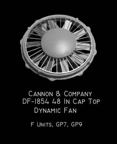 48" Cap-Top Dynamic Brake Fan -- For First Generation EMD Diesels pkg(2) - 1854 : HO
