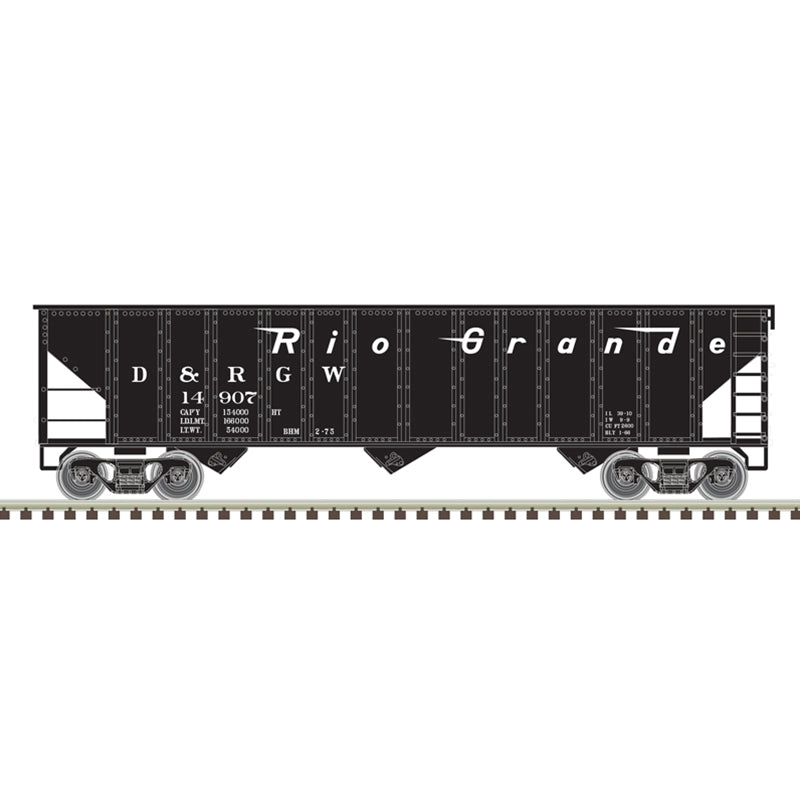 90-Ton 3-Bay Hopper w/Load - Denver & Rio Grande Western - 50005865 : N