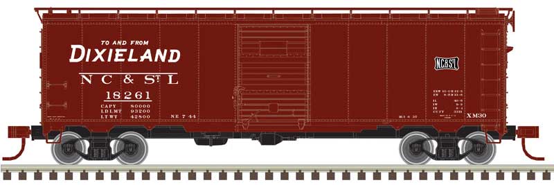 1932 ARA 40 FT Steel Boxcar Nashville, Chattanooga & St. Louis NC&SL 18261 - 50006096 : N