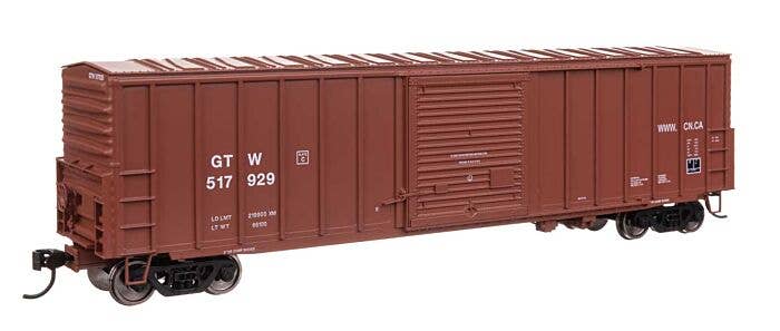 50' ACF Exterior Post Dreadnaught End Plate B Boxcar -- Grand Trunk Western #517929 - 46041 : HO