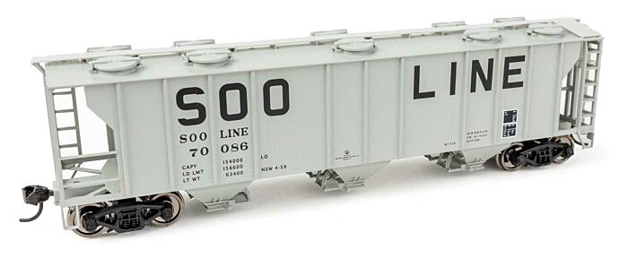 50' PS-2 2893 cu ft Covered Hopper Soo Line #70105 - 7060 : HO