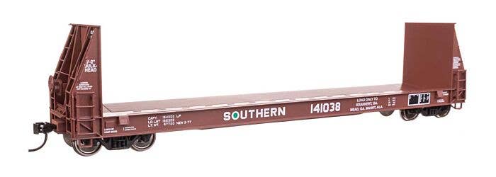 50' Sieco Pulpwood Flatcar - Ready to Run -- Southern Railway #141038 - 104532 : HO