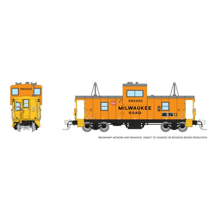 Extended Vision Caboose Milwaukee Road MILW 992301 : N