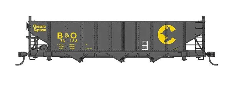 70-Ton AAR 3-Bay Open Hopper - Ready to Run -- Baltimore & Ohio #73133 - 56701 : HO