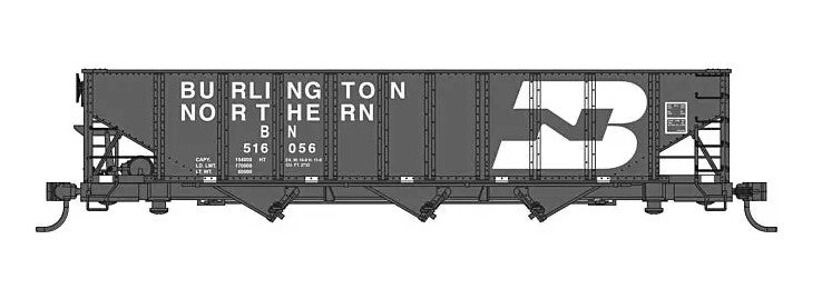 70-Ton AAR 3-Bay Open Hopper - Ready to Run -- Burlington Northern #516535 - 56706 : HO
