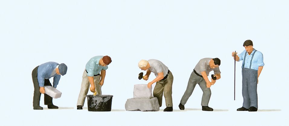 Working At The Quarry stone Wall (5/pkg) - 10669 : HO