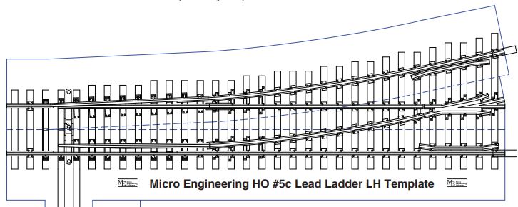 Code 70 #5C Lead Ladder Turnout - Ladder Track System -- Left Hand- 14814 : HO
