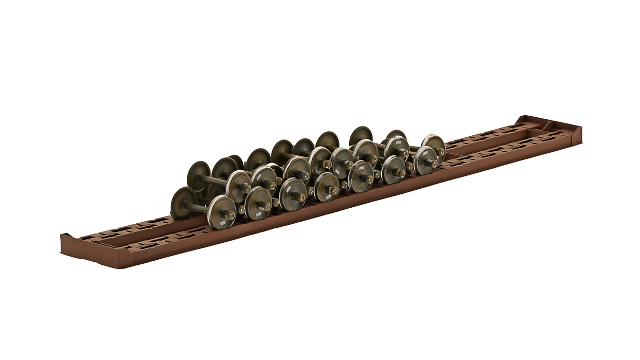 60 ft Wheel Rack with 22 Wheelsets, Mineral Brown - ZZ03027 : HO