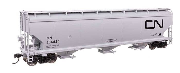 60' NSC 5150 3-Bay Covered Hopper - Ready to Run -- Canadian National #386573 - 7745 : HO