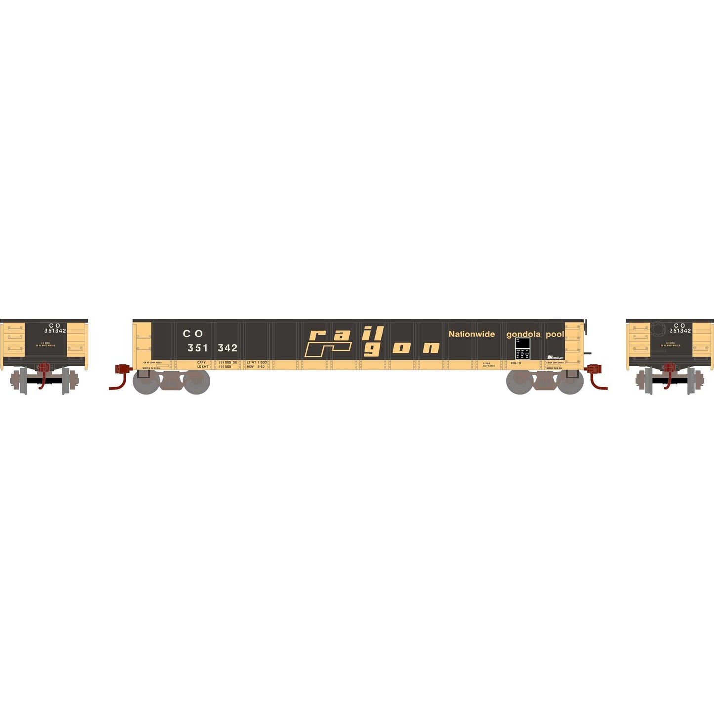 52' Mill Gondola Ex/Railgon C&O 351342 -6621 : N