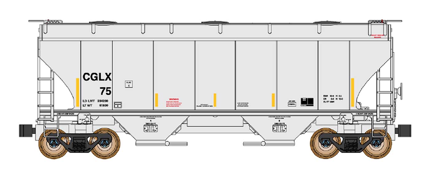 Trinity 3281 Covered Hopper, CGLX - 669016 : N