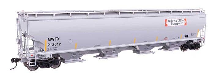 67' Trinity 6351 4-Bay Covered Hopper - Ready to Run -- Midwest DDG Transport MWTX #212625 - 110321 : HO