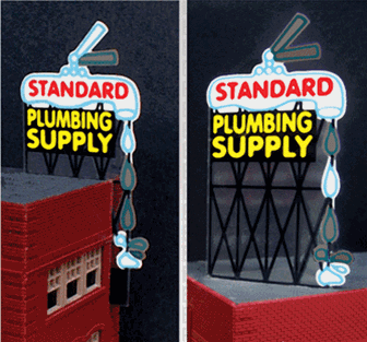 Standard Plumbing Supply Billboard, Animated Neon Style Sign Kit - 9181