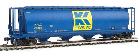 4-Bay 59 ft Cylindrical Covered Hopper Koppel Inc-7312 : HO