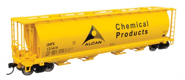 59' Cylindrical 4-Bay Covered Hopper Alcan Chemical-7869 : HO