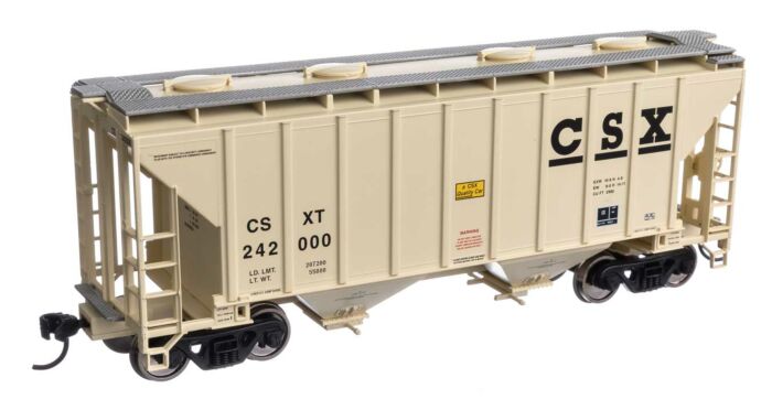 37' 2980 Cubic-Foot 2-Bay Covered Hopper CSX-7980 : HO