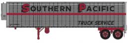 40' Corrugated Reefer Trailer w/Curb Southern Pacific PMTZ 550002 - 8022901 : HO
