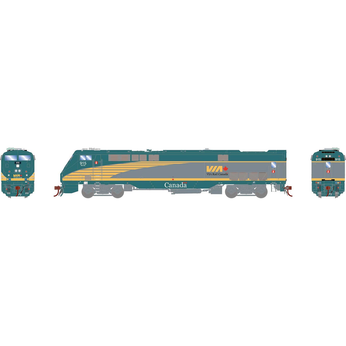 AMD103/P42DC Via Rail Canada VIA #915, DCC-Ready - G81112 : HO
