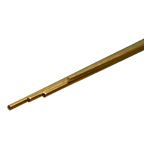 Solid Brass Rod - 12" 30cm Long-3/64" 1.19mm Diameter pkg(4) - 8161