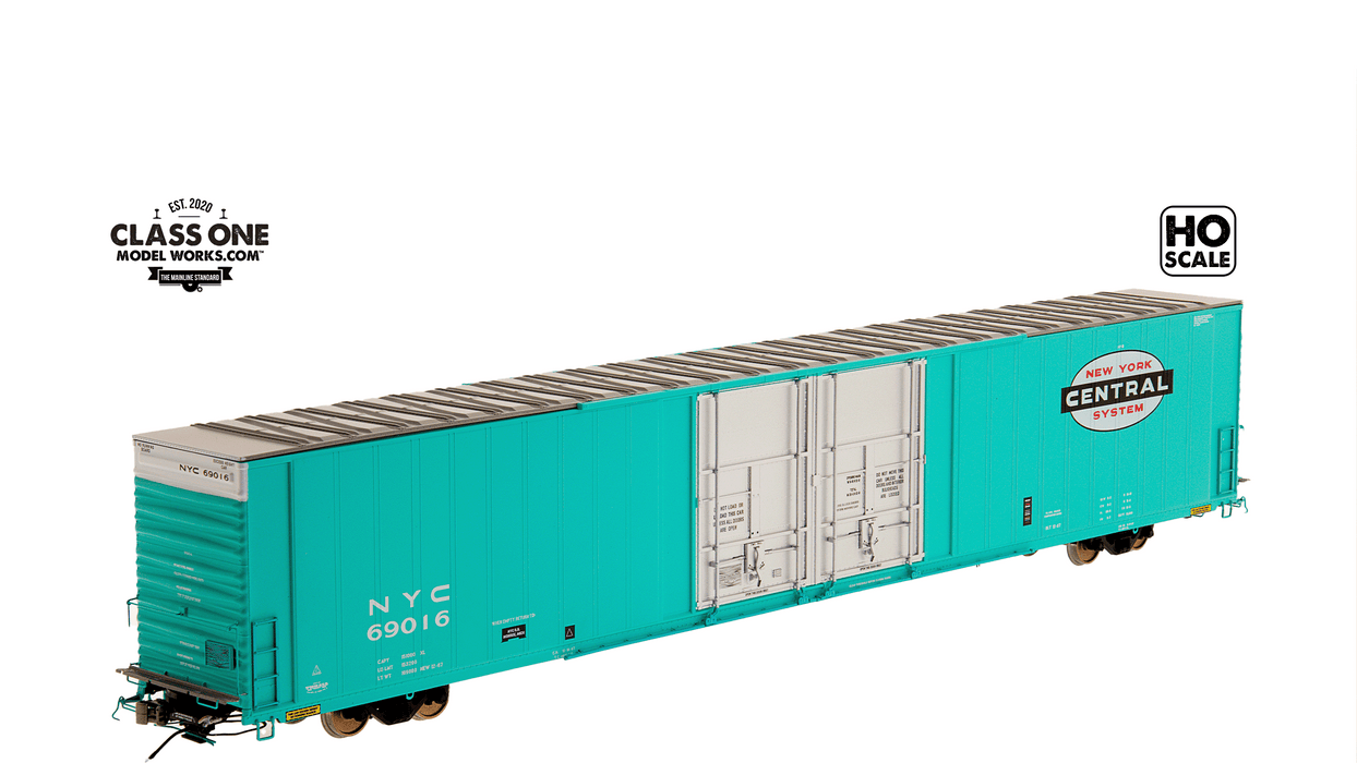 THRALL 86' HIGHCUBE BOXCAR - 4 DOOR - NEW YORK CENTRAL NYC #69016 – FC00340 : HO