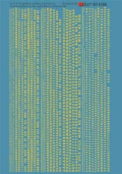 Futura Book & Futura Condensed Stencil Lettering Decal - Yellow - 871326 : HO