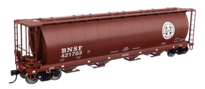 59' Cylindrical 4-Bay Covered Hopper BNSF-7873 : HO
