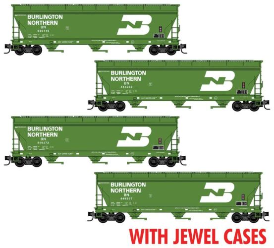 ACF 3-Bay Center Flow Hopper Burlington Northern BN 446115, 446262, 446272, 446307 - 98300226 : N