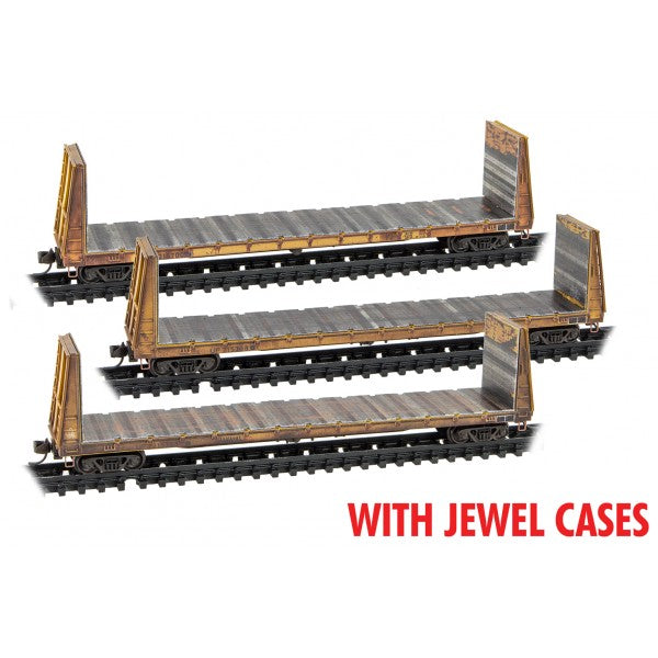 61 FT Bulkhead Flat Car Union Pacific UP 215700, 215708, 215725 - 98305049 : N