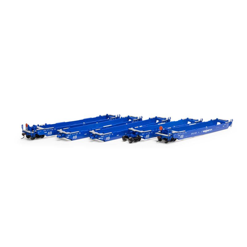 Maxi III Articulated 5-Unit 48' Well Car APLX 4821 - 98930 : HO