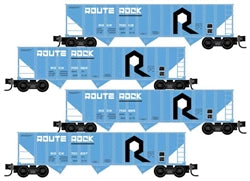 100-Ton 3-Bay Rib side Open Hopper Rock Island ROCK 700118, 700324, 700665, 701237 - 99300191 : N