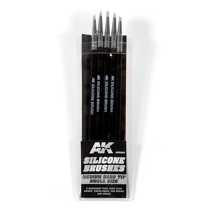 Silicone Tip Brushes, Medium Tip, Small Size (5-Pack) - AK9085