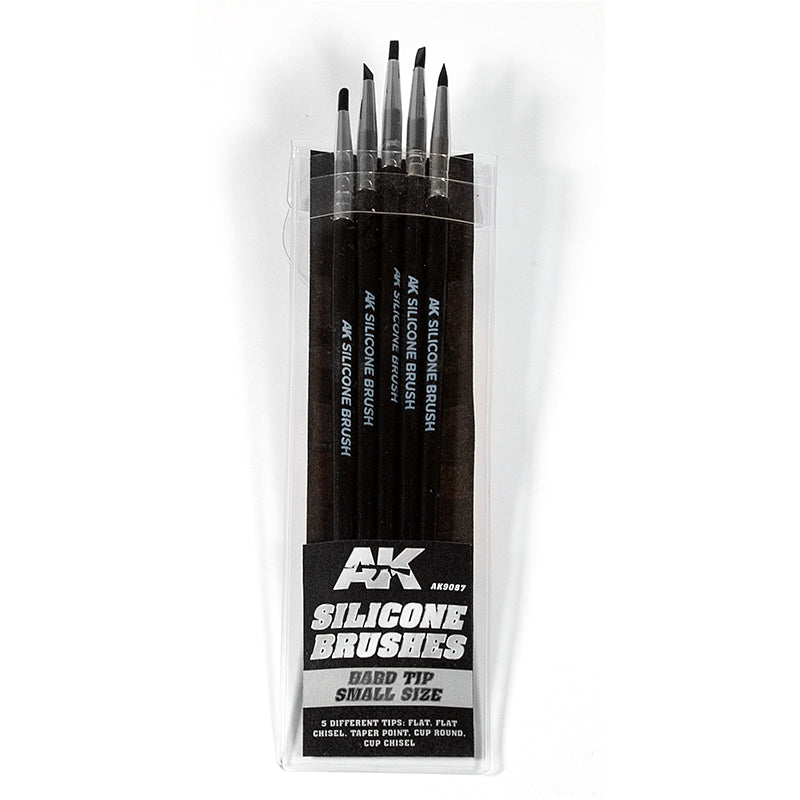 Silicone Brushes, Hard Tip, Small Size (5-Pack) - AK9087