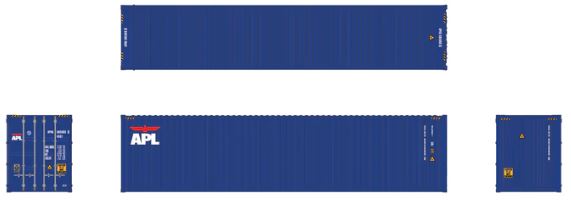 40' Hi-Cube Dry Containers APL Small Logo (3-Pack)-HCBAPT2 : HO