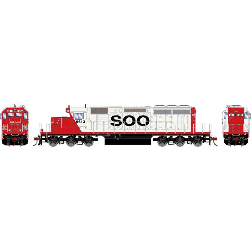 EMD SD40-2 Locomotive, Soo Line, SOO #6609 DCC/Sound - ATH1257 : HO