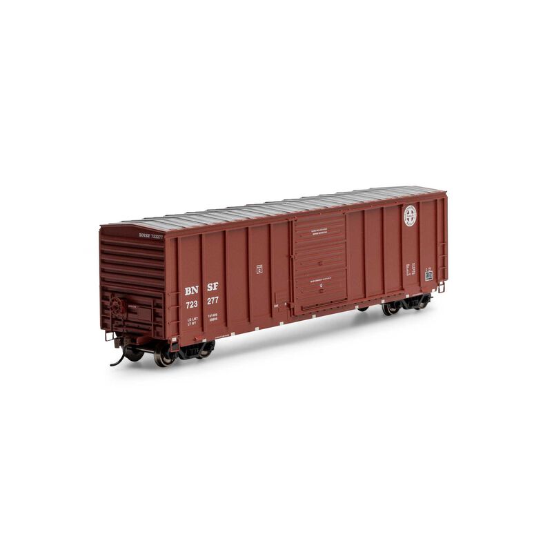 50' PS 5277 Box Car, BNSF 'Brown Small Cross' #723380 - ATH-1363 : HO
