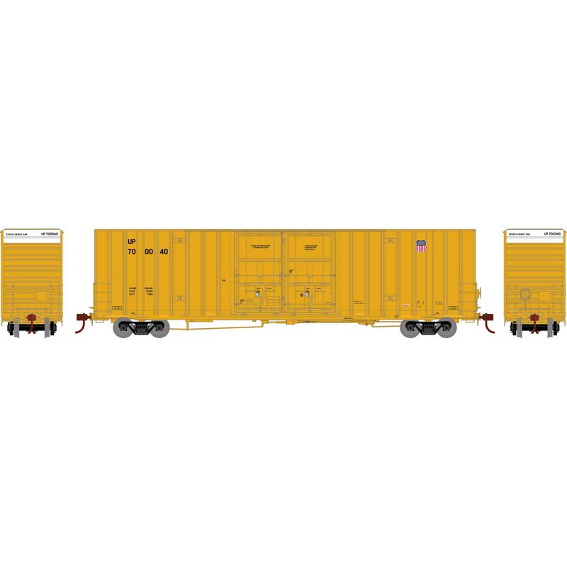 60 FT Gunderson Double Door Hi-Cube Boxcar Union Pacific #700197-75314 : HO