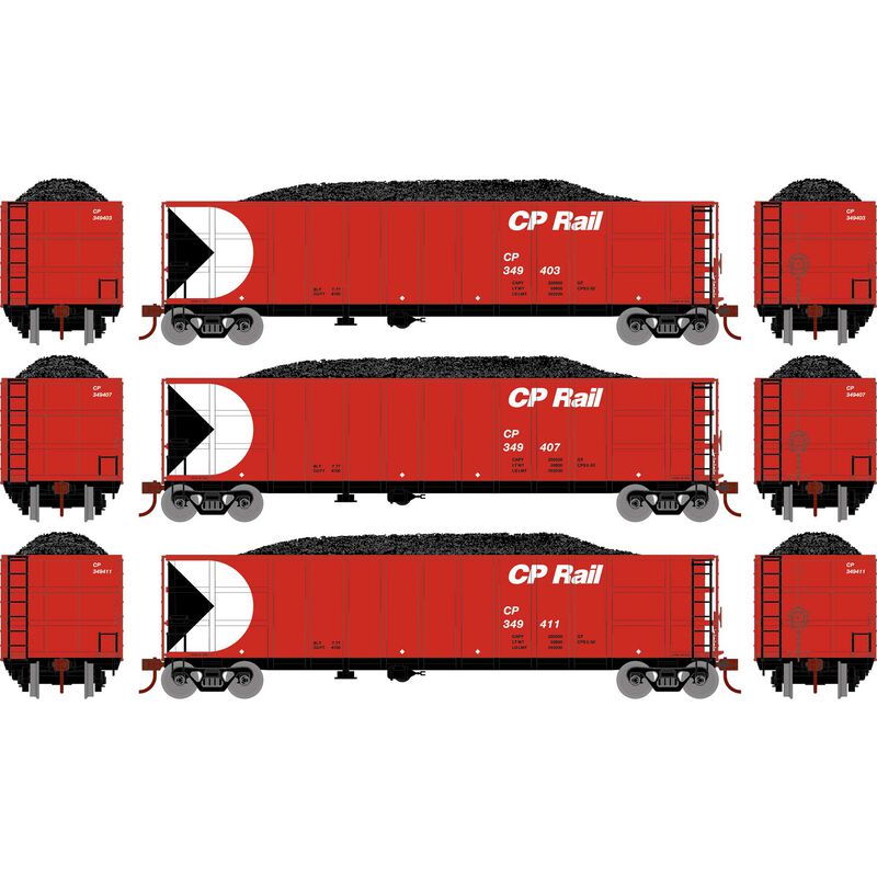 Thrall High Side Gondola with Load, CPR #1, 3-Pack - ATH-7671 : HO