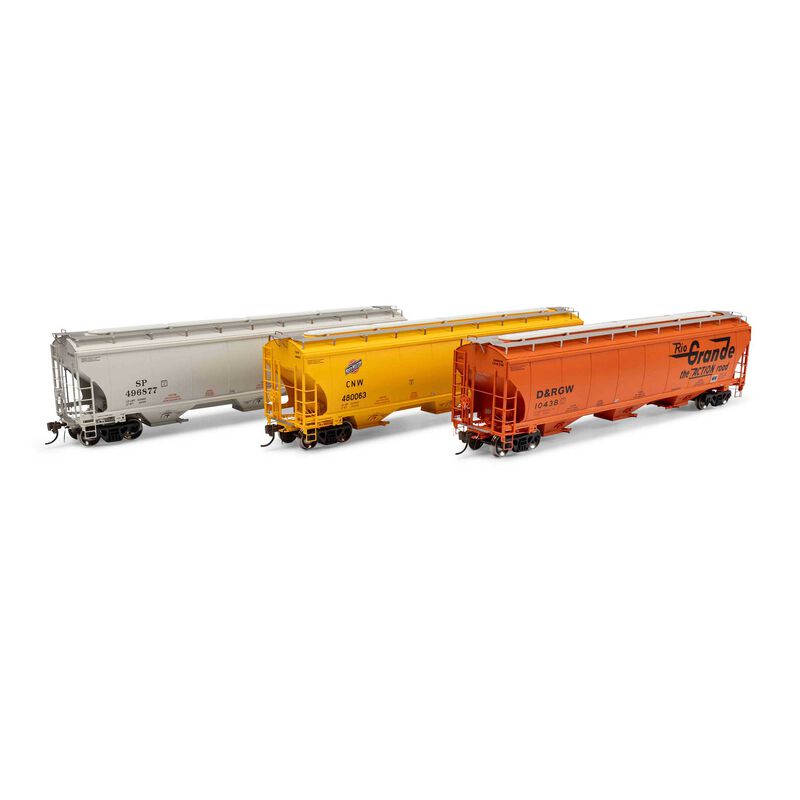 Trinity 5161 3-Bay Covered Hopper, UP Fallen Flags #1 (3-Pack) - ATHG1062 : HO